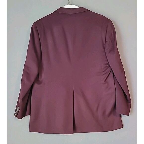 Neiman Marcus Men's Wool Sport Coat Blazer Jacket 44R Purple Plum GUC - Picture 2 of 9